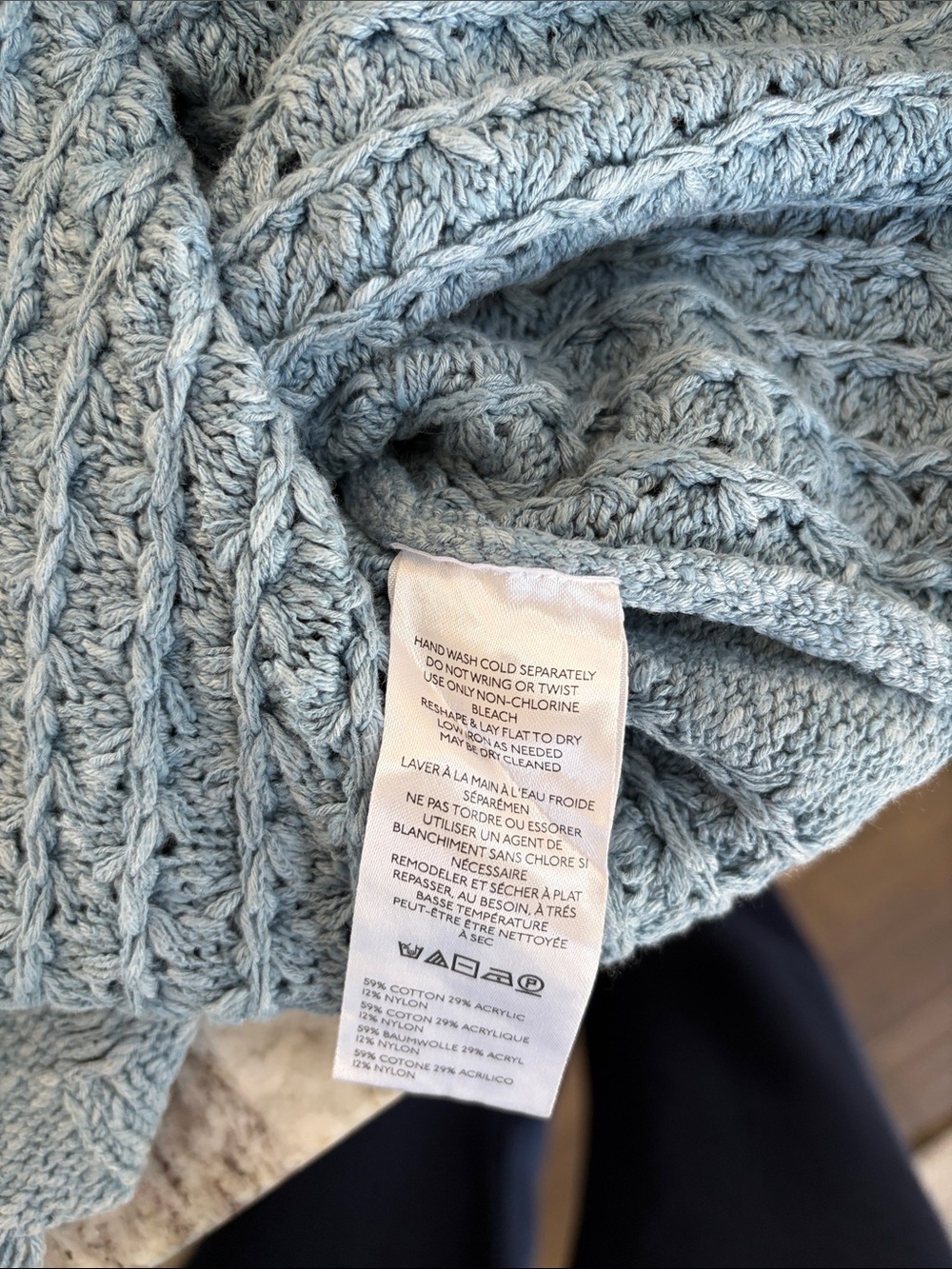 Anthropologie | Pilcro Oversized Distressed Sweater Vest Blue NWT XS - Picture 6 of 10